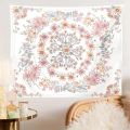 1pc Bohemian Floral Psychedelic Tapestry Wall Hanging Indian Mandala Tapestry Wall Hangings Decor For Living Room Bedroom Decor.
