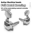 6Pcs Guitar String Tuning Pegs Tuner Semi-closed Tuner Machine Heads  for Acoustic Guitar Tuner Machine Head Knob 3Left 3Right. 
