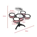 Beginners Kids Drum Set Musical Instrument Toys Educational Toys Toddlers Jazz Drum Set for Kids Kindergarten Girls Boys. 