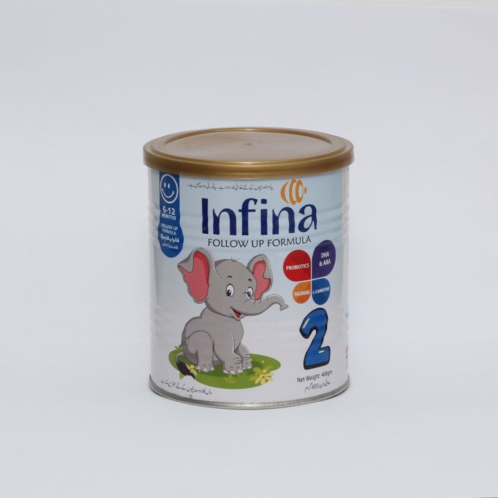 Infina 2 from 6 to 12 months follow up formula (Tin pack 400 Grams)
