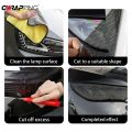 Car Headlight Sticker Perforated Vinyl Wrap Waterproof Anti-scratch Sticker with Adhesive Diy Protective Film Auto Accessories. 
