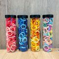 100pcs Color Simple to Hair High Elastic Hair Ring Women's Elegant Temperament Exquisite All-match Hair Ring Hair Accessories. 