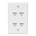 ZOERAX RJ45 Cat6 Ethernet Wall Plate with Female-Female Coupler Removable Compatible with Cat6/5/5e Ethernet Devices. 