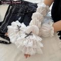 Y2K Girl Lolita JK Goth Women’s Sleeve Cover Half Finger Yarn Tutu Gothic Lolita Arm Warmers Wrist Cuffs Lace Ruffled Gloves.