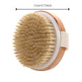 Handheld portable shower brush Natural Wooden Wet Dry Skin Body Bristle Brush Soft SPA Brush Bath Massager. 