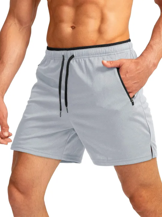 2026%20New%20Men's%20Quick%20Dry%20Running%20Shorts%20with%20Zipper%20Pockets,%205"%20Athletic%20Workout%20Shorts%20for%20Gym%20Fitness%20Training%20Jogging%20-%20Image%204