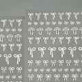Japanese Kawaii Colorful White Line Bowknot 5D Self Adhesive Nail Art Decorations Stickers Ribbon Cute Decals Nail Stickers. 