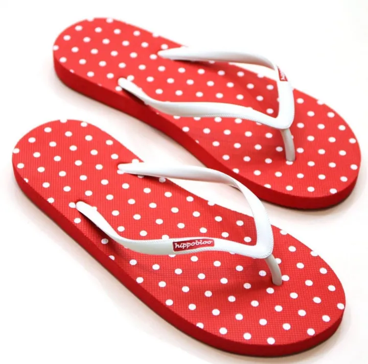 Hippo%20Bloo%20hpd3%20red%20cut%20off%20white%20small%20strap%20polka%20dot%20unisex%20slippers%20color%20optional%20home%20shoes%20flip%20flops%20Thai%20brand%20slippers%20-%20Image%204