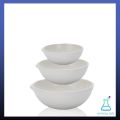 Ceramic evaporating bowl, porcelain floor tile bowl, round bottom with spout lab. 