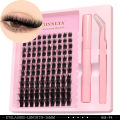 ​GROINNEYA​​ Fluffy DIY Cluster Lashes Kit Individual Eyelashes Lasting Eyelash Extension Lash Bond And Seal​​ Tools Easy Makeup. 