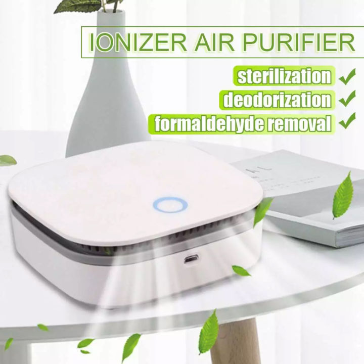 Portable Air Purifier Ozone Generator O3 Negative Ion Deodorizer Sterilizer Odor Remover Eliminating with Timer 2 Modes Ozone