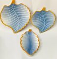 Pack Of 3 Melamine Leaf Try Double Glazed Quality Products Serving For Salad furite etc. 