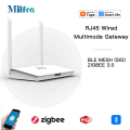 Milfra Tuya Zigbee X5 Wired Gateway With Enhanced Strong Signal Wired Multi-Founction Zigbee 3.0 Bluetooth Hub For Smart Home. 