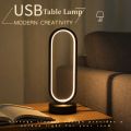1pc USB powered LED desk lamp with 3-color circular beam, bedside lamp, eye protection, night light, bedroom. 
