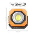 Portable Rechargeable Charging 360° Pivoting Adjustment Magnetic COB LED Solar Light K601. 