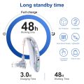 Rechargeable Digital Hearing Aid Adjustable Tone Best Sound Amplifier Portable Deaf Elderly BTE Hearing Aid.