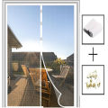 Magnetic Screen Door Curtain Anti Mosquito Insect Fly Bug Polyester Soft Door Curtain Easy Installation Auto-Close Door Mesh. 