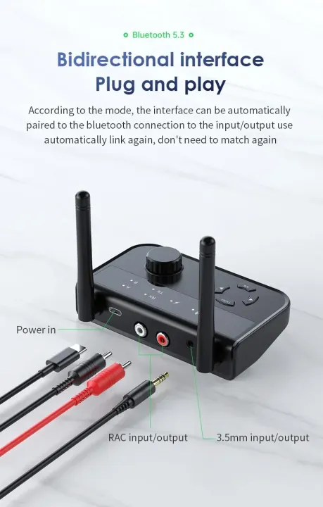 Bluetooth%205.3%20Audio%20Transmitter%20Receiver%20Wireless%20Music%20Adapter%20Pair%202%20Devices%20BT%205.0%203.5mm%20Aux%20Jack%20RCA%20For%20TV%20Car%20PC%20Headphone%20-%20Image%206