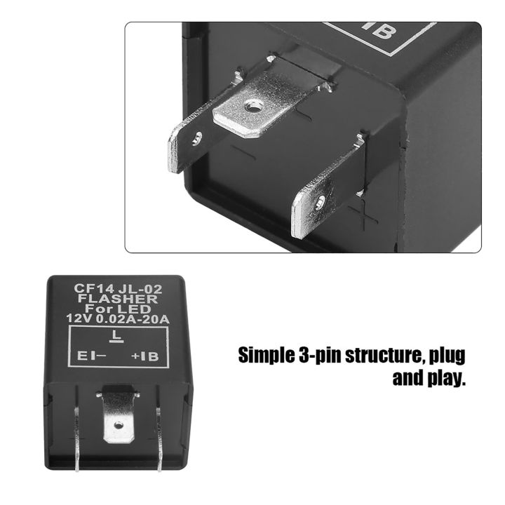 Flasher%20Relay%20LED%20Flasher%20Relay%20CF14%20JL-02%203-Pin%20LED%20Flasher%20Flash%20Relay%20for%20Turn%20Signal%20Light%20Hyper%20Flash%20Fix%2012V%20LED%20Relay%20-%20Image%203