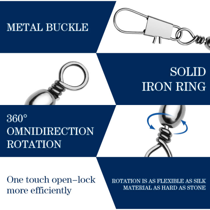 50-100Pcs%20Swivels%20Fishing%20Connector%20Pin%20Bearing%20Rolling%20Swivel%20Snap%20Fastlock%20Clips%20Fishhook%20Fishing%20Tackle%20Accessories%20-%20Image%203