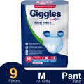 Giggles adult diaper medium Pant system (70-110 cm-9 pcs) Turkey.