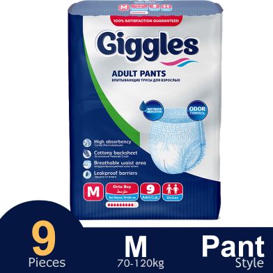 Giggles adult diaper medium Pant system (70-110 cm-9 pcs) Turkey
