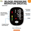 Digital Blood Pressure Monitor with Voice Function - Automatic BP Machine for Upper Arm, Large LCD Display, Bluetooth, and USB Power Supply. 