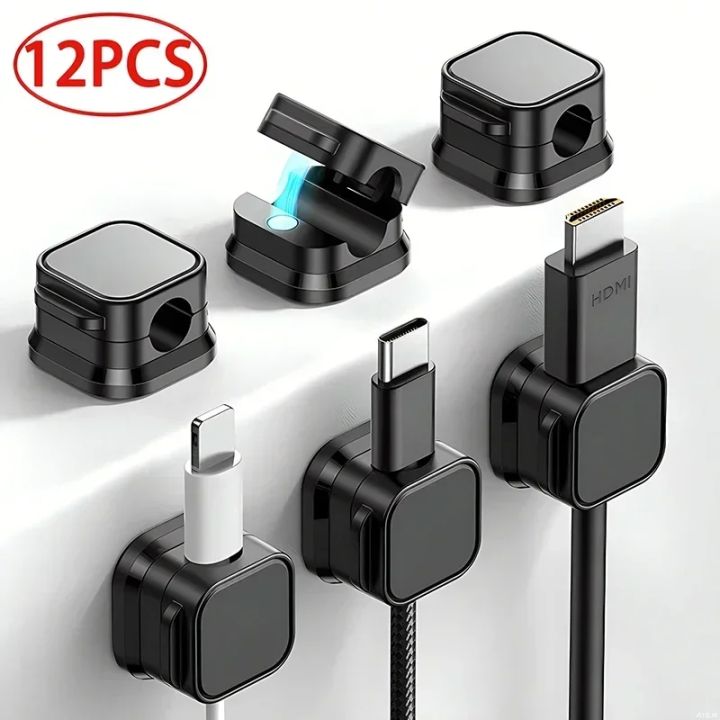1/6/12Pcs%20Magnetic%20Cable%20Holder%20Self%20Adhesive%20Cord%20Clip%20Smooth%20Pulling%20Charging%20Cable%20Keeper%20Wire%20Clip%20for%20Car/Home/Office%20-%20Image%202