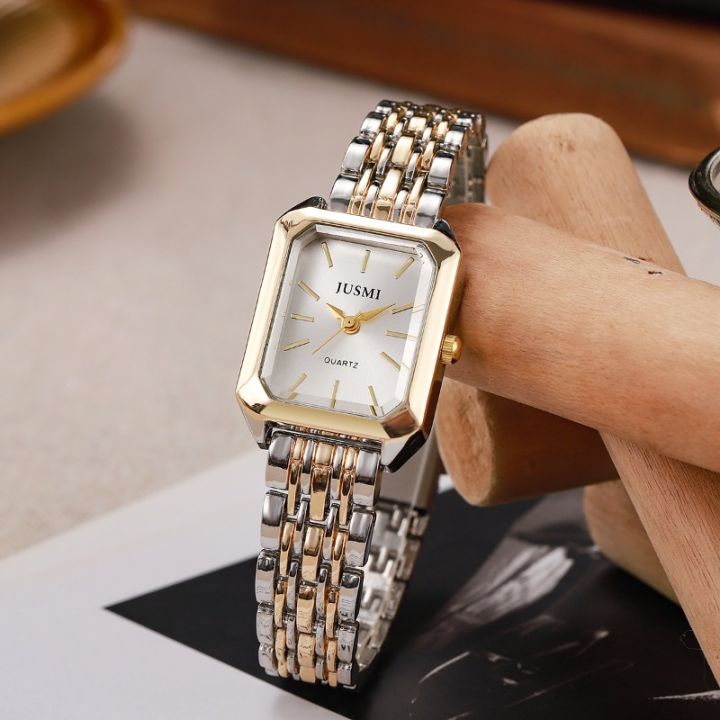 Square%20Women's%20Dual%20Color%20Alloy%20Watch%20Strap%20with%20Steel%20Strap%20and%20Quartz%20Watch%20-%20Image%205