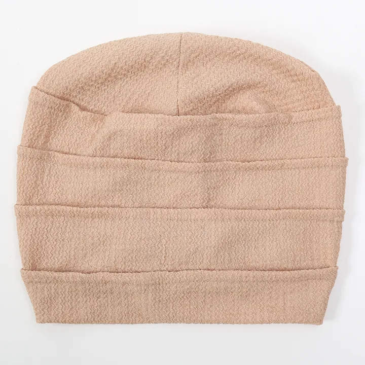 Trendy%20Crinkle%20Women's%20Solid%20Color%20Hijab%20Turban%20Soft%20Elastic%20Indian%20Bonnet%20Head%20Wrap%20Head%20Scarf%20Chemotherapy%20Cap%20-%20Image%205