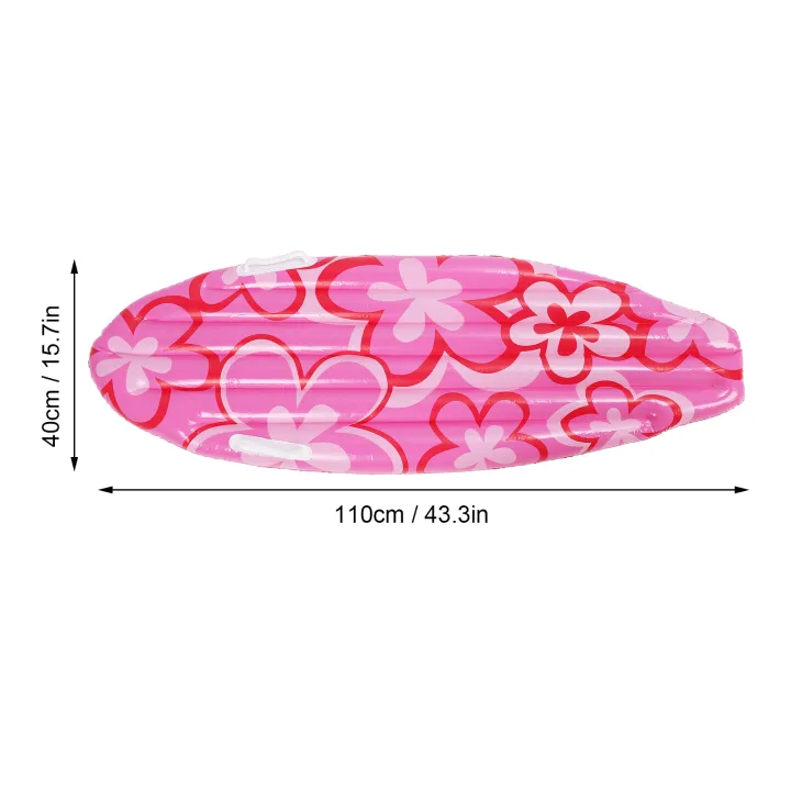 Inflatable%20Surfboard%20Raft%20Portable%20PVC%20Lightweight%20Pool%20Float%2043.3x15.7in%20for%20Summer%20Sea%20Party%20-%20Image%203