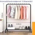 Modern- Cloth hanging stand rack Double Pole Clothing Rack Freestanding Coat Hanger, Clothes Hanging Rails With Lower Storage Shelf. 