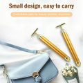24k Electric Face-lifting Rose Gold Stick T-shaped Tacial Massager To Tighten The Skin Electric Beauty Instrument To Lif.