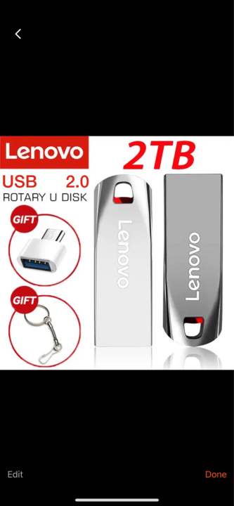 Lenovo 2TB USB Flash Drive 2TB Metal USB U Disk Flash Drives Pendrive 1TB Portable USB Memory Drive Accessory // 128Gb usb // 256GB usb // 512 GB usb // 1TB USB // 2TB usb