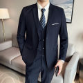 Men's High-Quality 3-Piece Business Casual Wedding Suit Vest Trousers Set Handsome Fashion Banquet Clothing S-6XL.