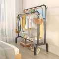 Customizable Double-Rod Thick Metal Cloth Rack Hooks Rust-Proof Clothing Organizer Rack Bulk Order Discount for Garments & Bags. 