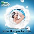 Nisha Quick Color Shampoo Based Hair Color For Men & Women Natural Looking Hair 20ML Each Sachet (10 Sachet in 1 Box), Black. 