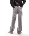 Womenâ€™s Grey High Waist Wide Leg Jeans | Grey Baggy Jeans. 