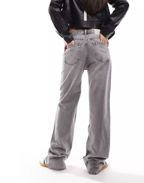 Women%C3%A2%E2%82%AC%E2%84%A2s%20Grey%20High%20Waist%20Wide%20Leg%20Jeans%20%7C%20Grey%20Baggy%20Jeans%20-%20Image%203