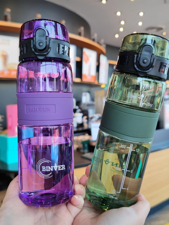 1pc Portable 500ml Plastic Water Bottle Sports Leak-proof Plastic Cup ...