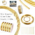 1-100m Brass Craft Wire 0.1mm-3mm, Jewelry Making String, Beading Cord, Wire Wrapping, DIY Handmade Craft Supplies. 