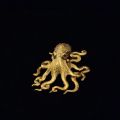 Hand Made Small Octopus Statue Metal Brass Tea Pet Table Ornament Lucky Home Decorations Accessories Chinese Tea Set Craft Gift. 