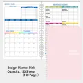 50 sheets Budget Planner Monthly Bill Organizer PVC Hardcover Budget Book For Savings Debt Expense Tracking Notebook. 