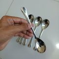NOVA 6 pcs stainless steel long sup spoon 6 inches long silver colour. 