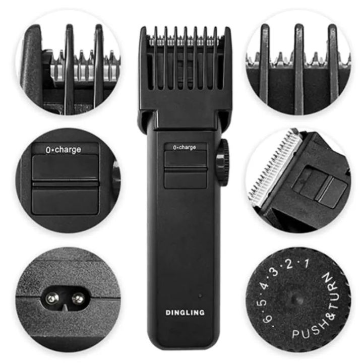 Original Dingling RF 610B Hair trimmer hair cutting machine hair removable machine with double battery cell for long term use