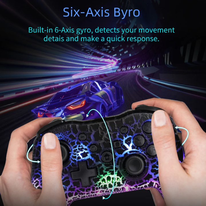 GAMINJA%20RGB%20Wireless%20Gamepad%20CRACK%20PROCESS%20For%20%20Switch%20TV%20Box%20PS3%20Joystick%20Controller%20Six%20axis%20gyroscope%20Dual%20Vibration%20-%20Image%206