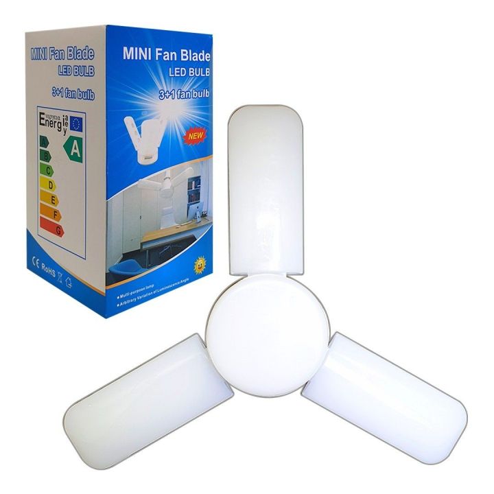 Mini fan blade led bulb 26W 6 month warranty color 6500k Ac 175-265vb lamp B22