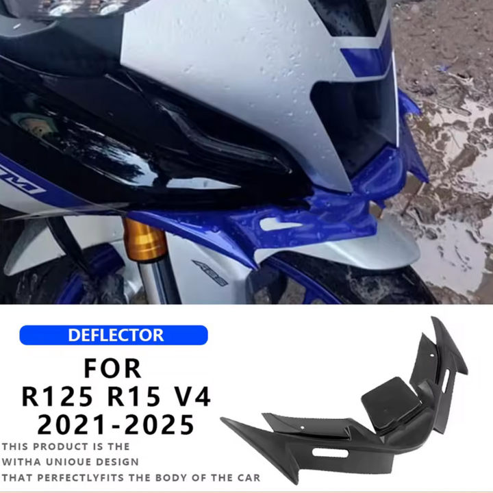 For Yamaha R125 R15 V4 2021-2025 Motorcycle Front Fairing Winglets ...