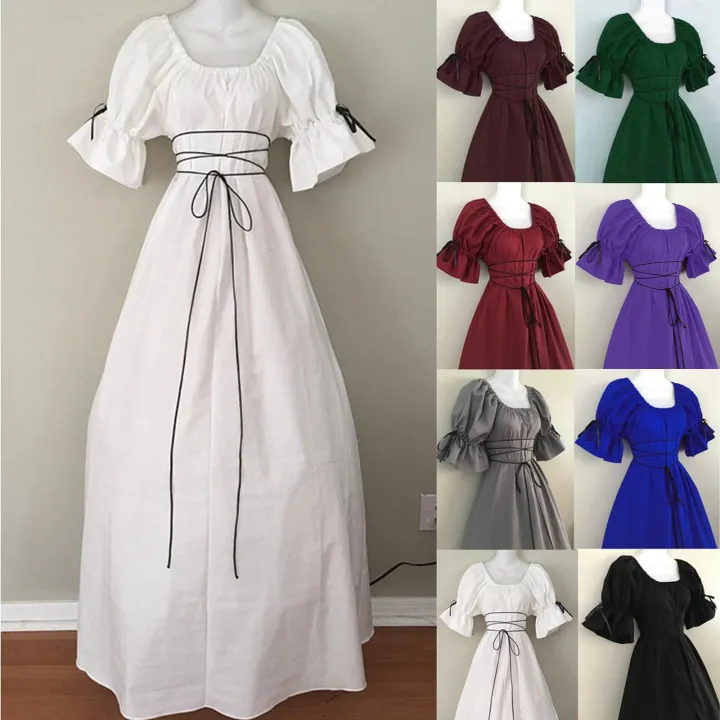 Women's%20Medieval%20Retro%20Style%20Princess%20Dress%20Square%20Neck%20Short%20Sleeve%20Tie%20Long%20Dresses%20Halloween%20Cosplay%20Evening%20Party%20Dresses%20-%20Image%206