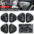 2X Motorcycle ABS Plastic Battery Side Fairing Covers Guard Protector For Triumph Street Twin / Cup / Scrambler 2017-2021. 